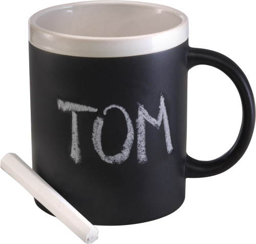 Taza de gres con panel negro y tiza 300ml - Low Bradfield - San Bartolomé de las Abiertas