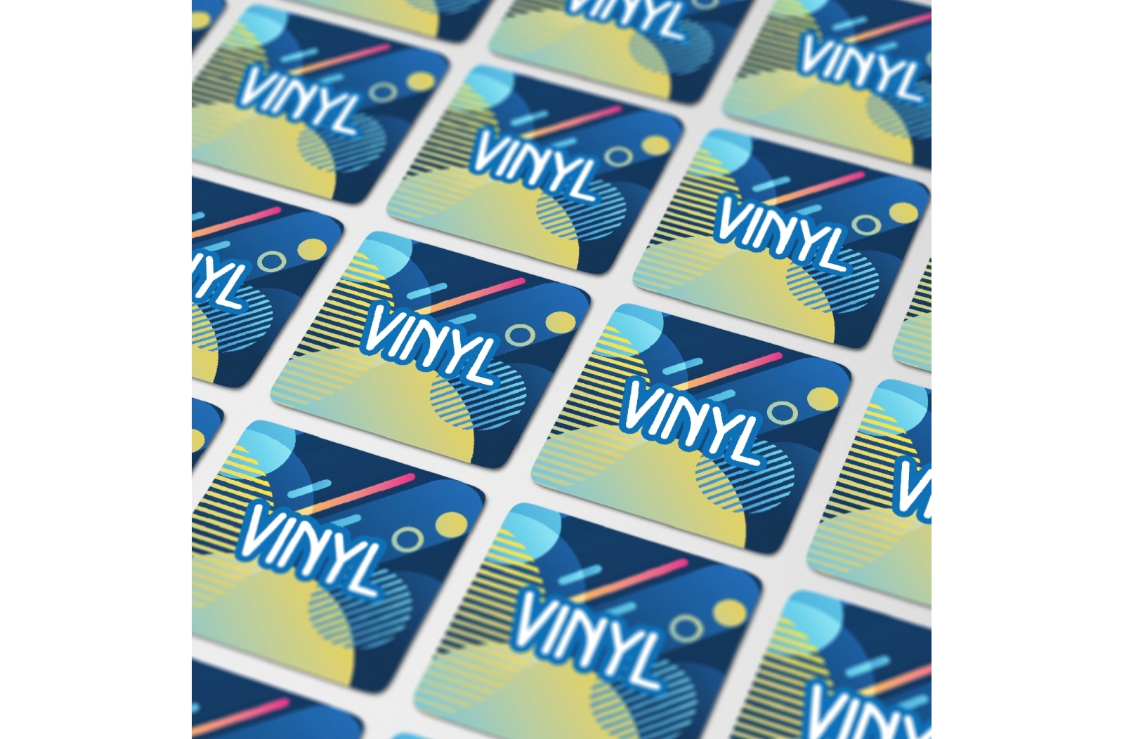 Vinyl Sticker Carré 25x25mm