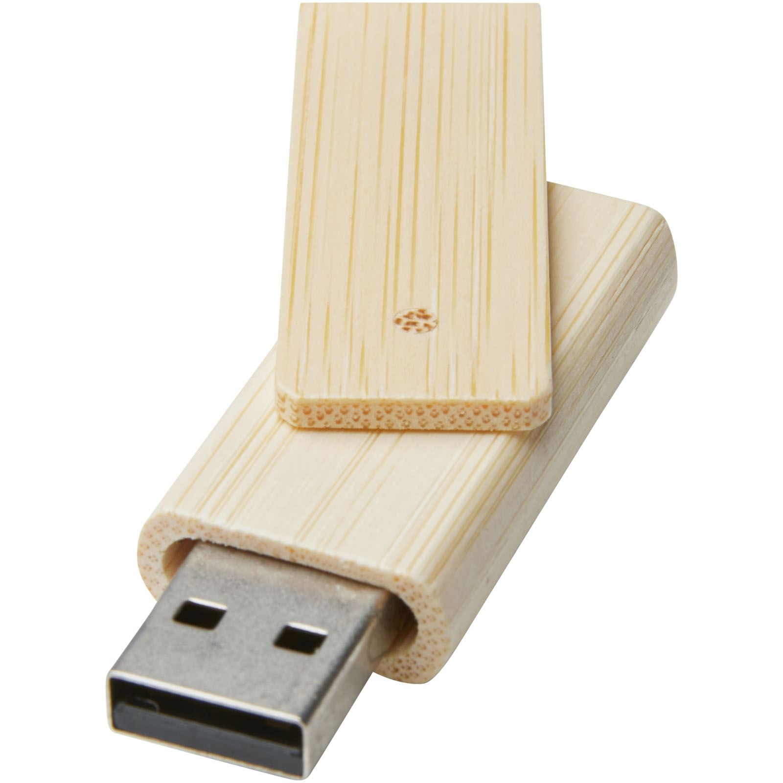 Rotar unidad flash USB de bambú de 16GB - La Puebla de Almoradiel