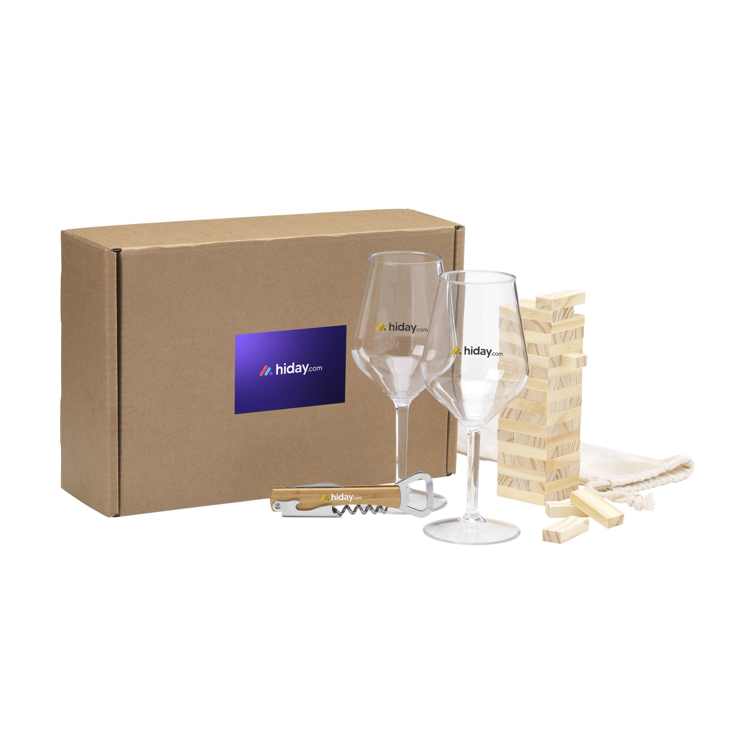 Set de Regalo de Bambú y Copa de Vino para Celebraciones - Agres