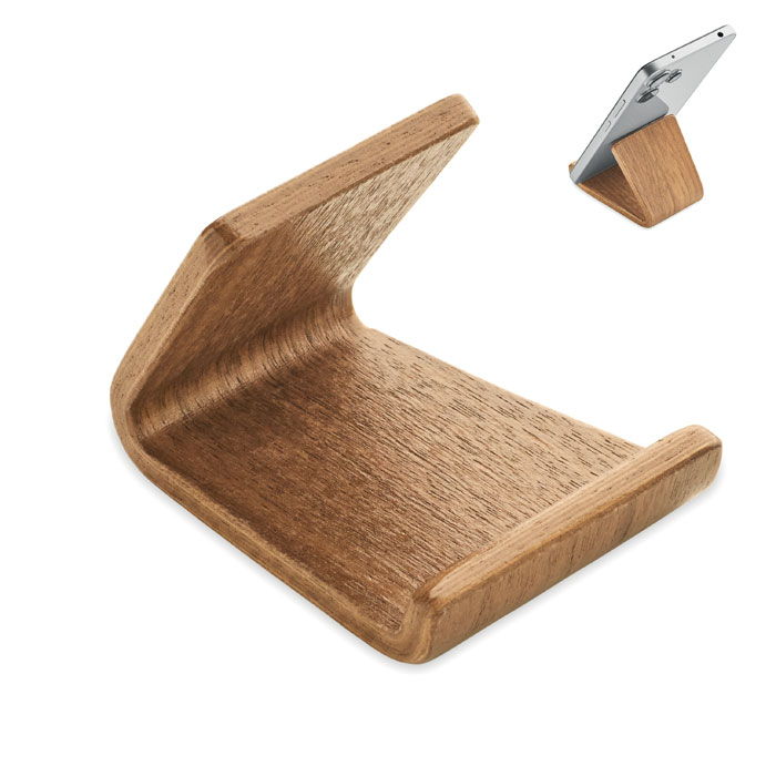Soporte para teléfono de nogal
