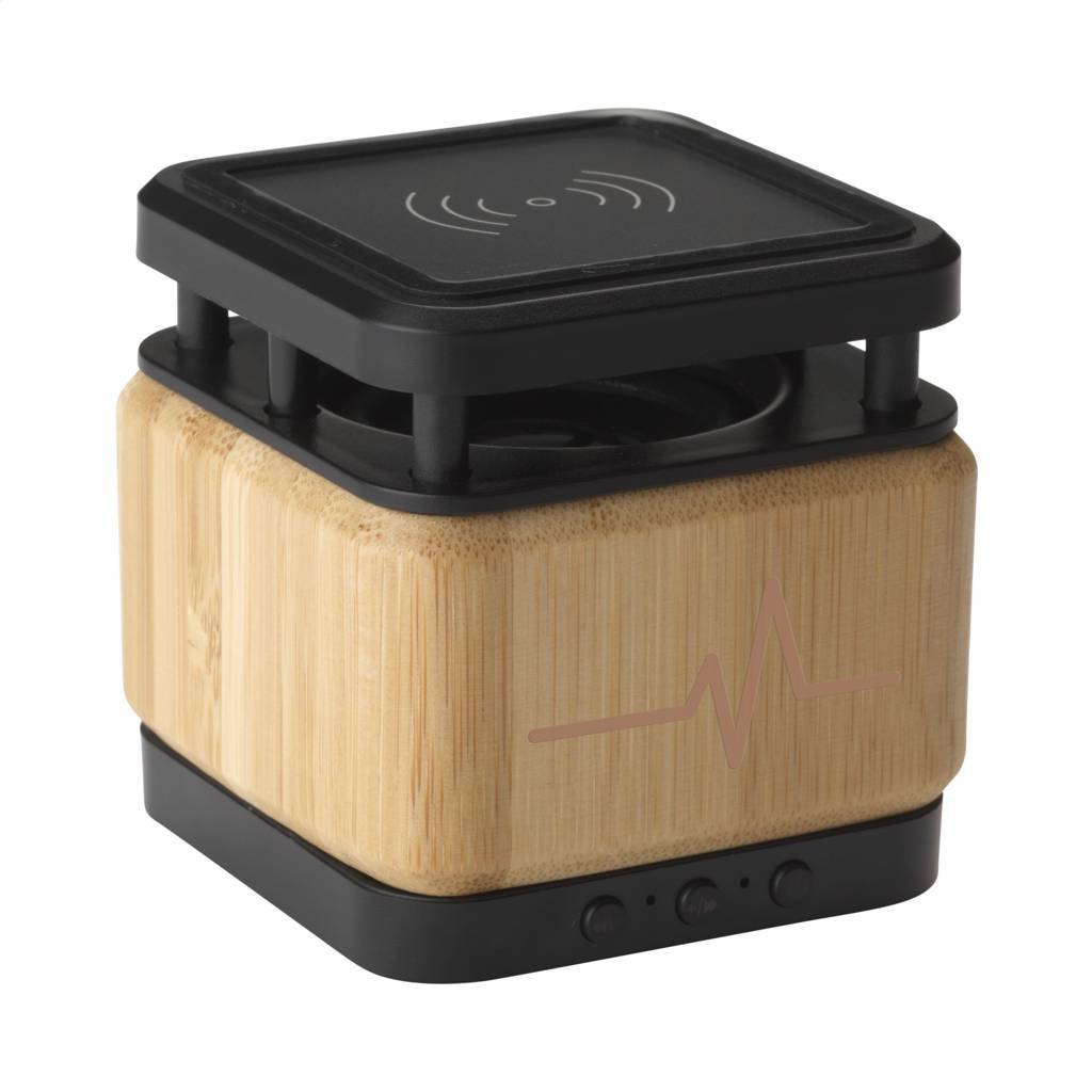Altavoz Bluetooth de Bambú y Cargador Inalámbrico - Subirats