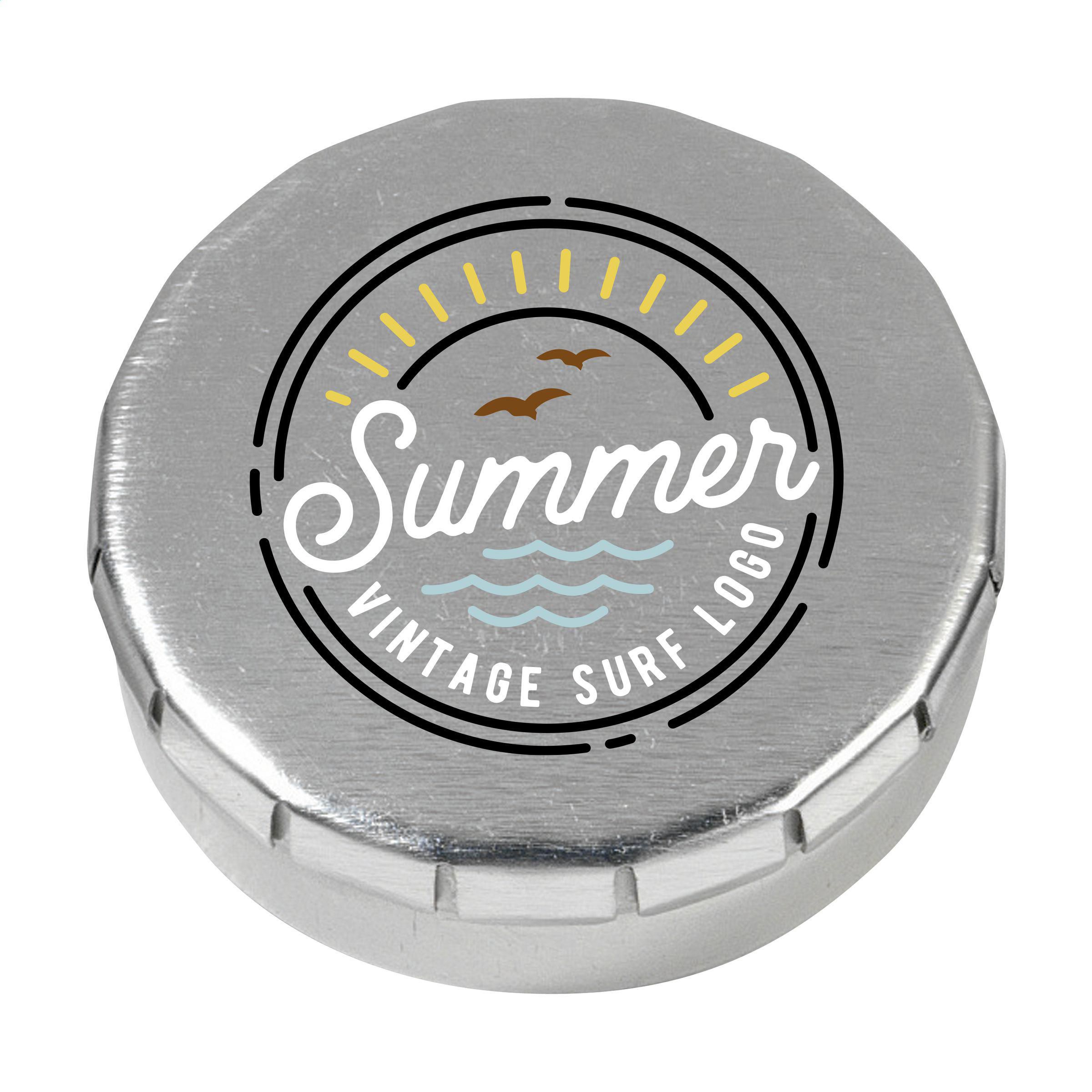 Mini ClickTin caramelos de menta - Collbató impreso con logotipo