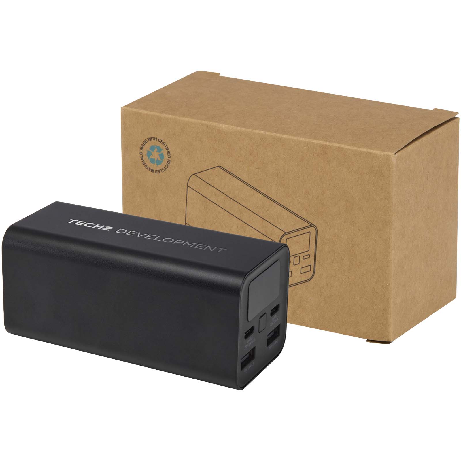 Banco de Energía Portátil de Aluminio Reciclado 20.000 mAh - Tauste