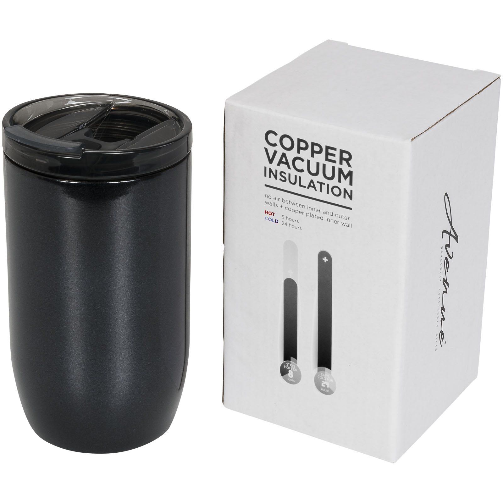 Vaso térmico compacto de acero inoxidable 380ml - Cádiz