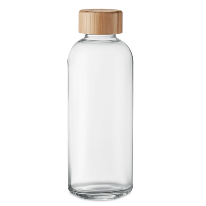 Botella de vidrio con tapa de bambú - Hickling - Poleñino
