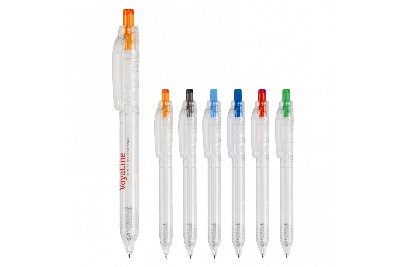 Bolígrafo de Bola Transparente de Botella PET Reciclada - Barbastro