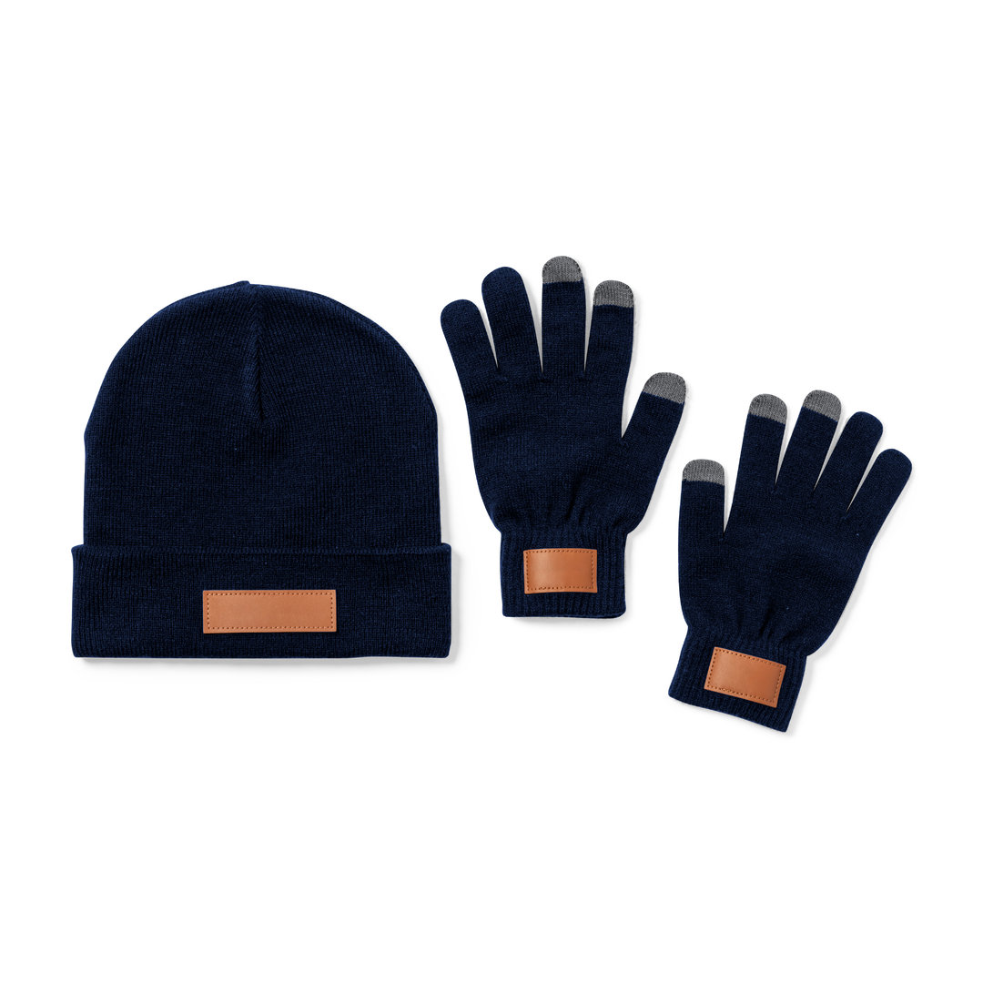 Conjunto de Gorro y Guantes Acrilicos Elásticos - Burford - Cabrera de Mar