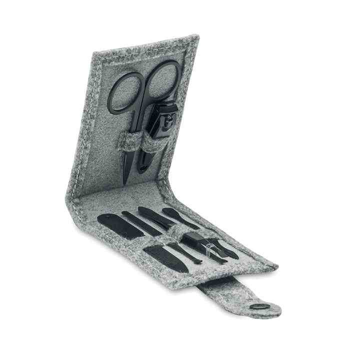 Juego de manicura de 6 piezas de fieltro RPET - Olost