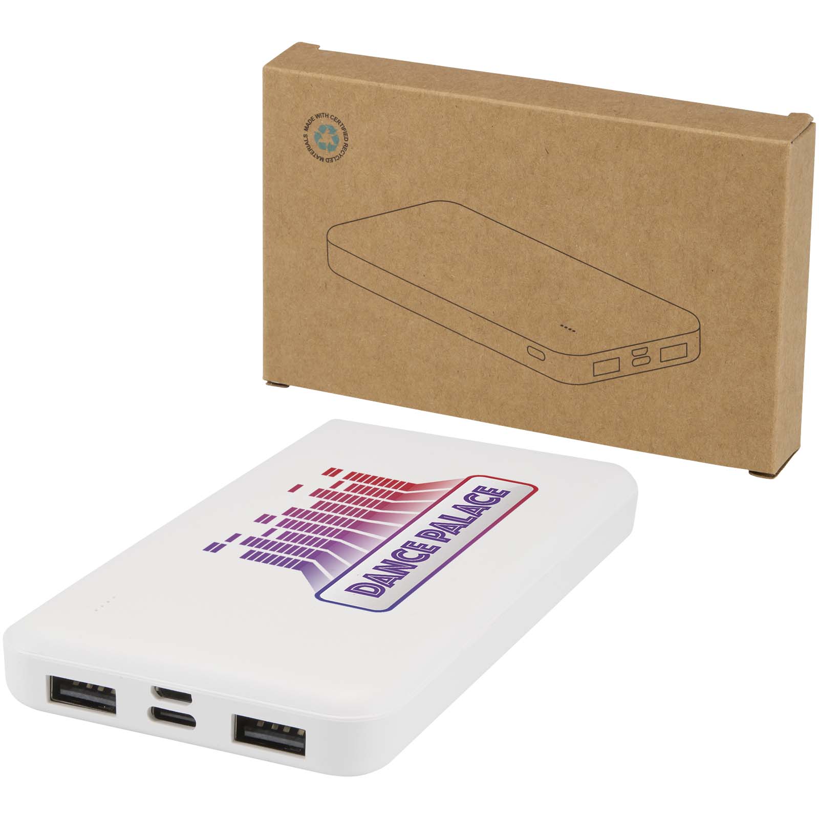 Powerbank Intan de 10.000 mAh 10 W de plástico reciclado