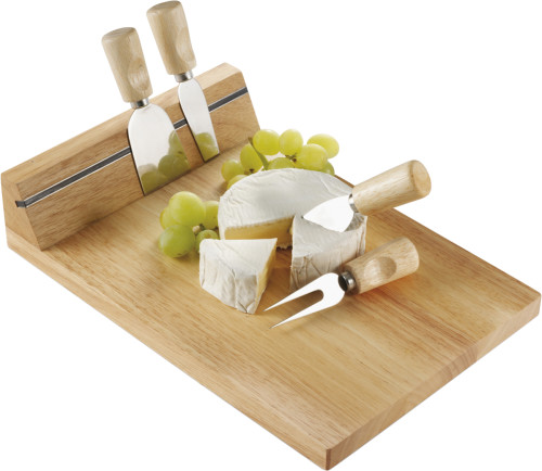 Tabla de Queso de Madera con Tira Magnética y Accesorios de Acero Inoxidable - Jalón de Cameros
