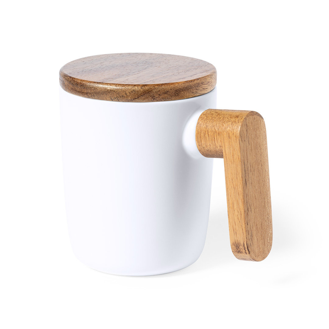 Taza de Edición Limitada Detallada en Madera Natural 350ml - Alella
