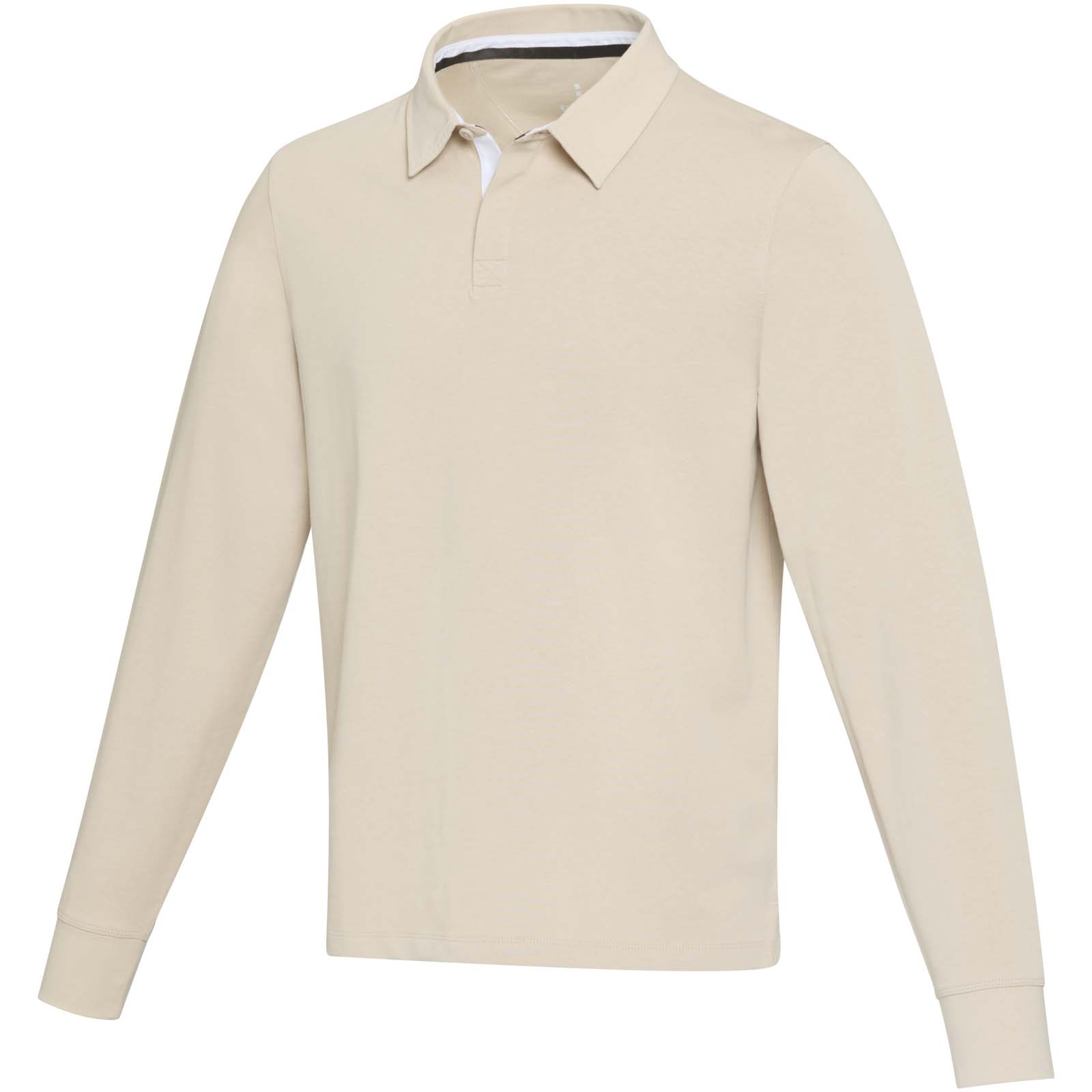 Sudadera Polo Orgánica Unisex Clyde - La Puebla de Castro impreso con logotipo
