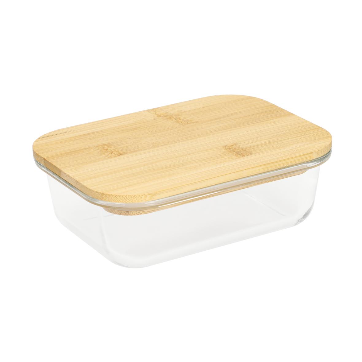 Contenedor de Vidrio Borosilicato con Tapa de Bambú - Montesquiu