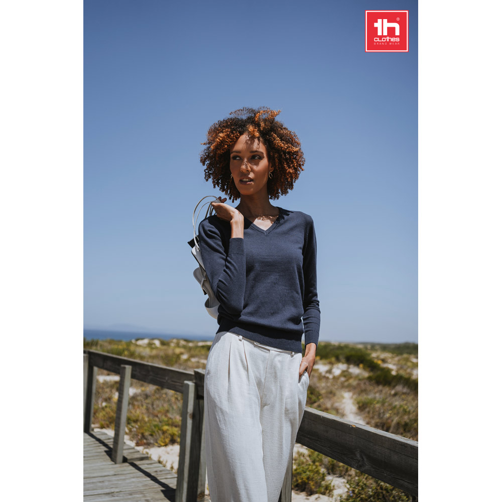 Pulóver de Cuello V en Mezcla de Algodón - Bourton-on-the-Water - Bagüés