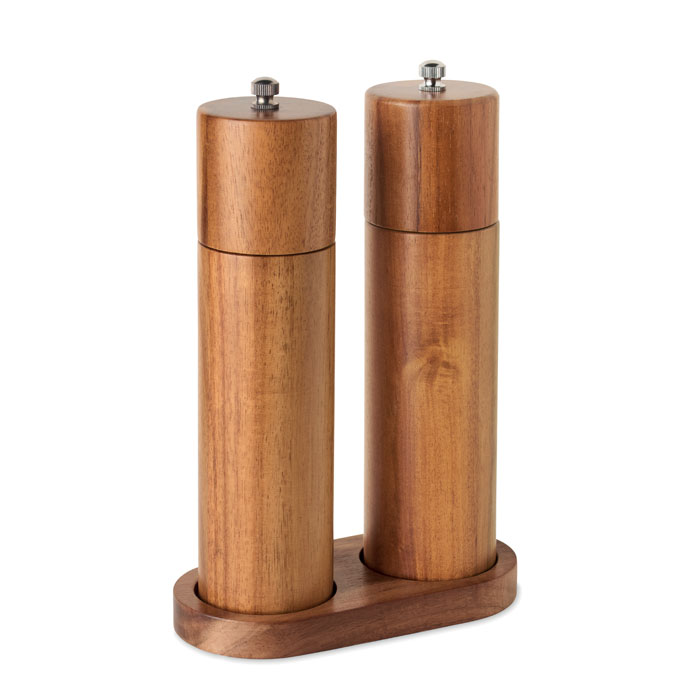 Molinillos de pimienta y sal de acacia