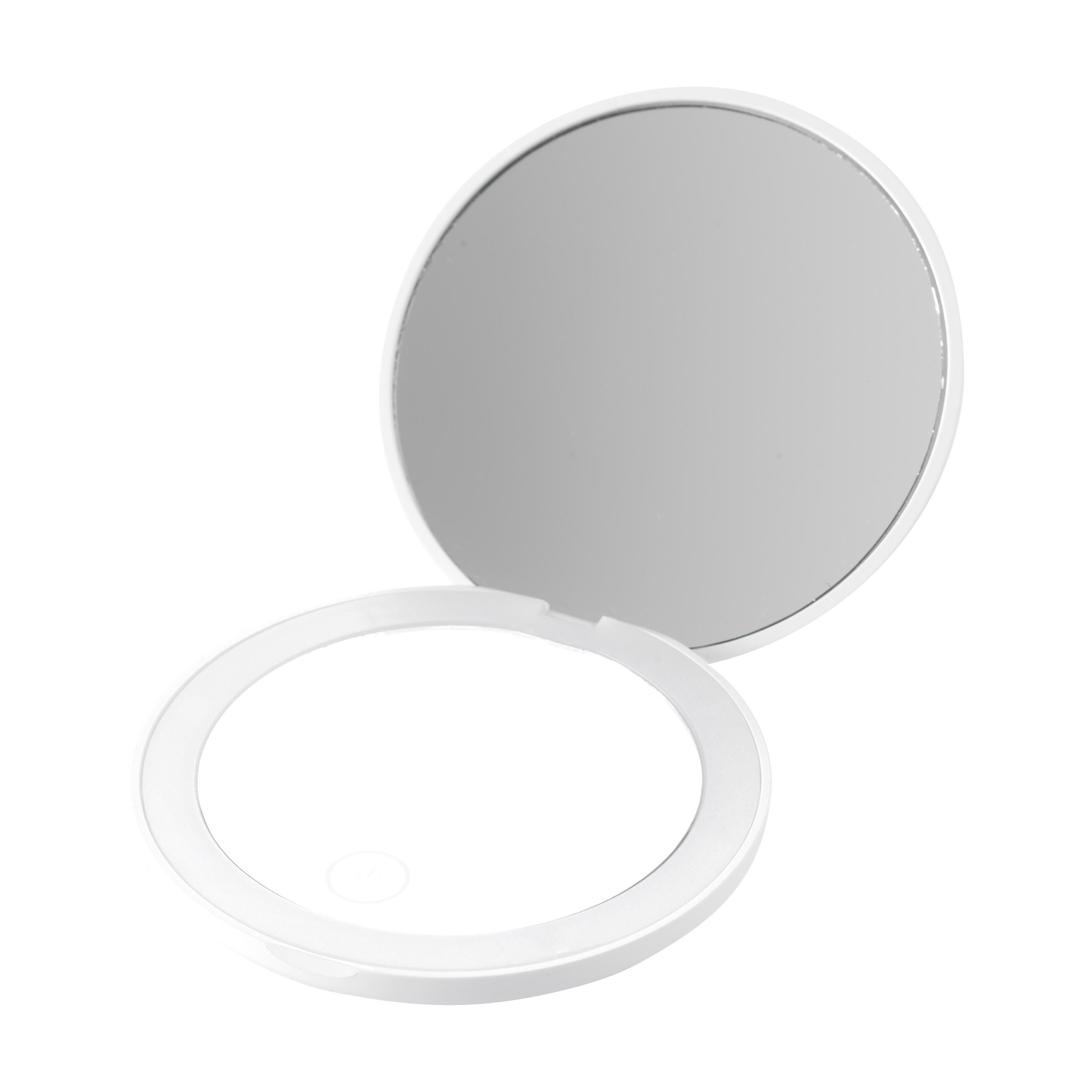 Espejo de Maquillaje Luminoso - Yunquera impreso con logotipo