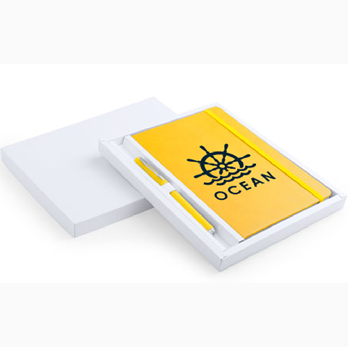 Set de Notepad y Bolígrafo de Cuero - Arrúbal