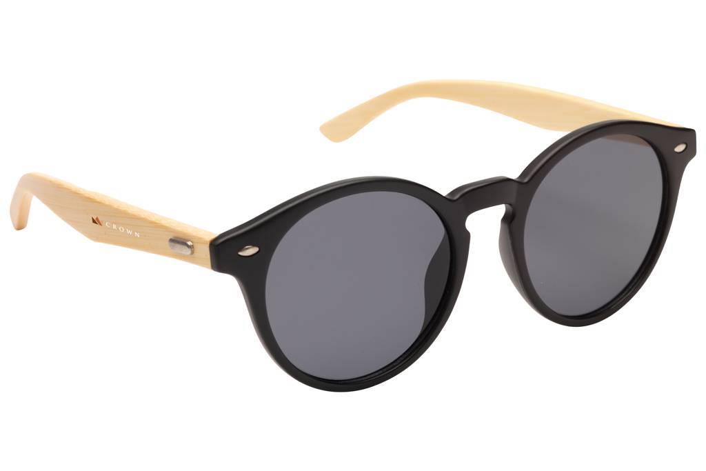 Gafas de sol redondas ecológicas con patillas de bambú y protección UV 400 - Sant Celoni