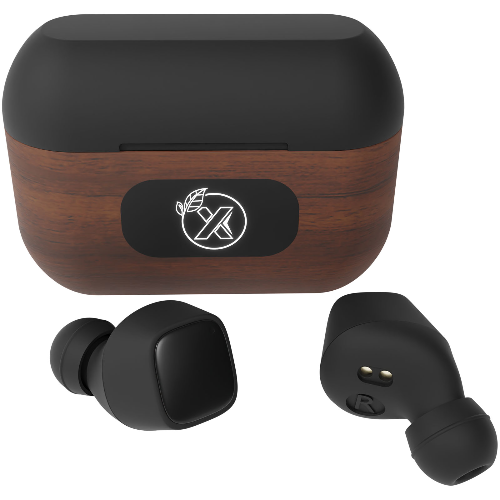 Auriculares inalámbricos de alta calidad de sonido Premium con estuche de carga de madera de nogal - Santiponce