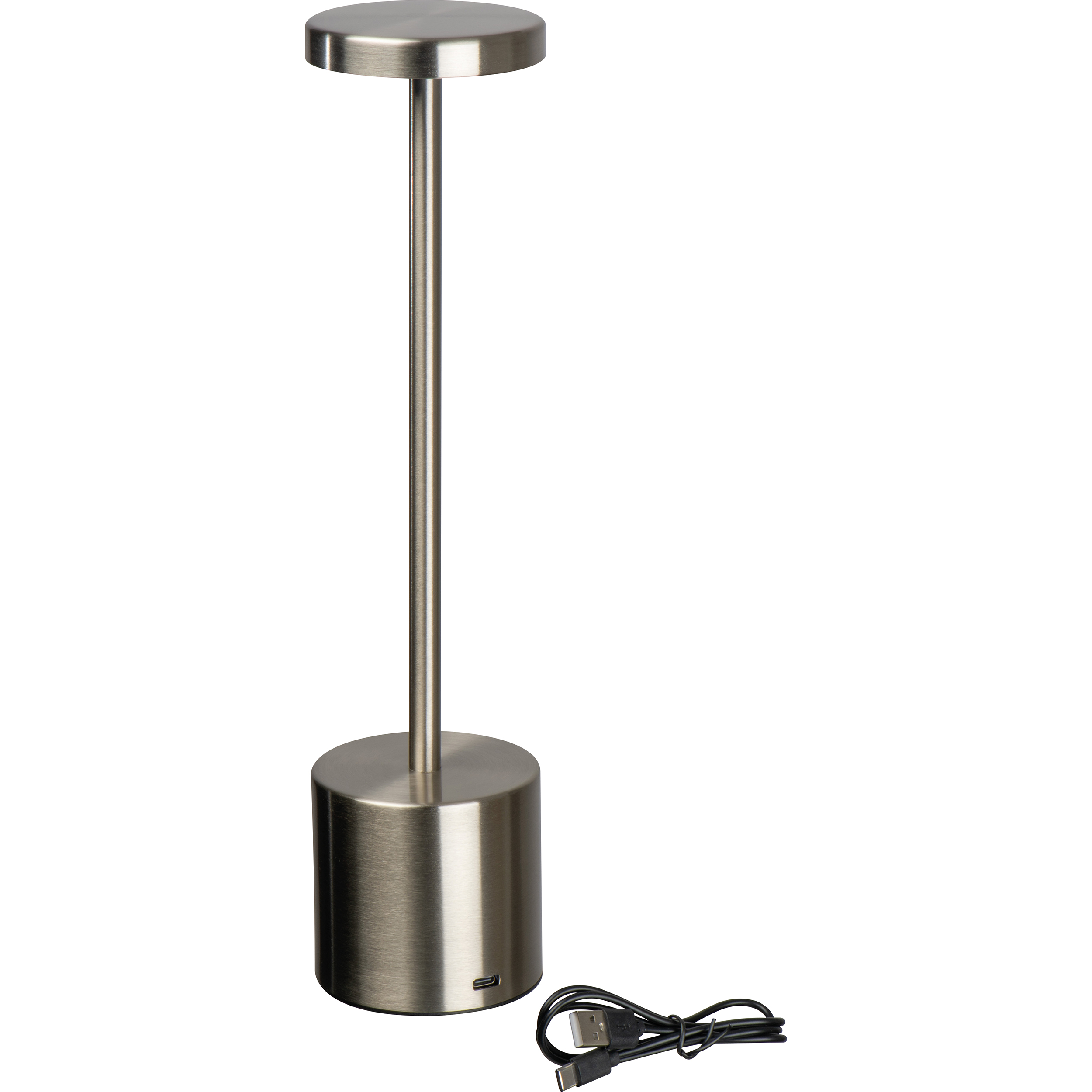 Lámpara de mesa de acero inoxidable con batería recargable - Sant Llorenç d’Hortons