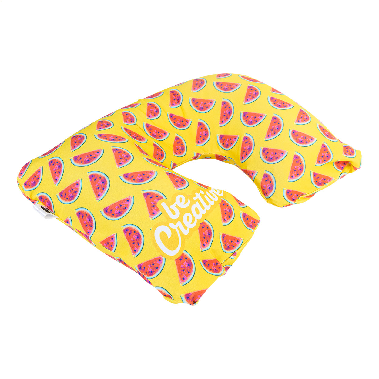 Almohada de viaje personalizable Infléx - Malpica de Bergantiños impreso con logotipo