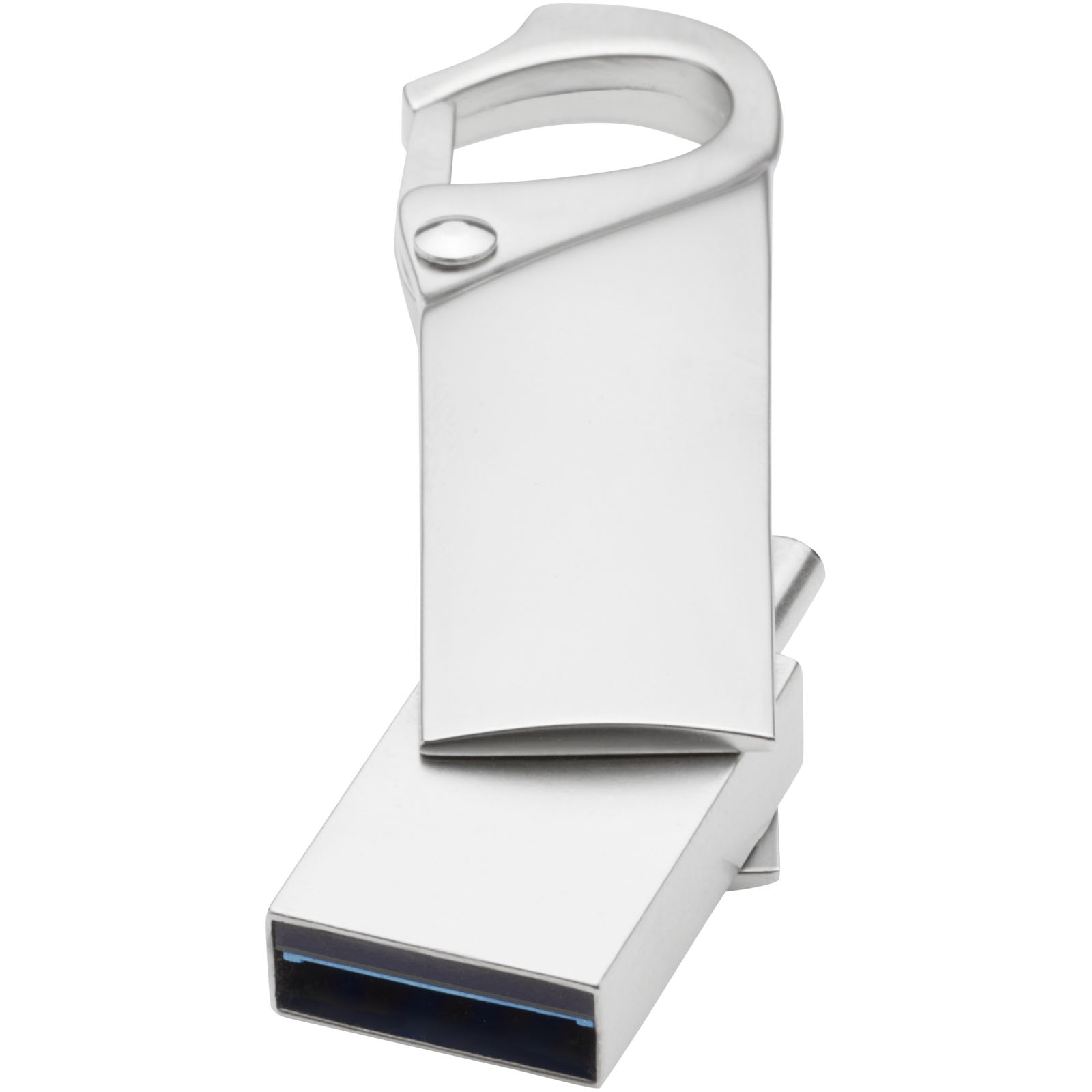 Memoria USB de metal 3.0 con conector Tipo C y mosquetón - Gran Moulton - Arceniega