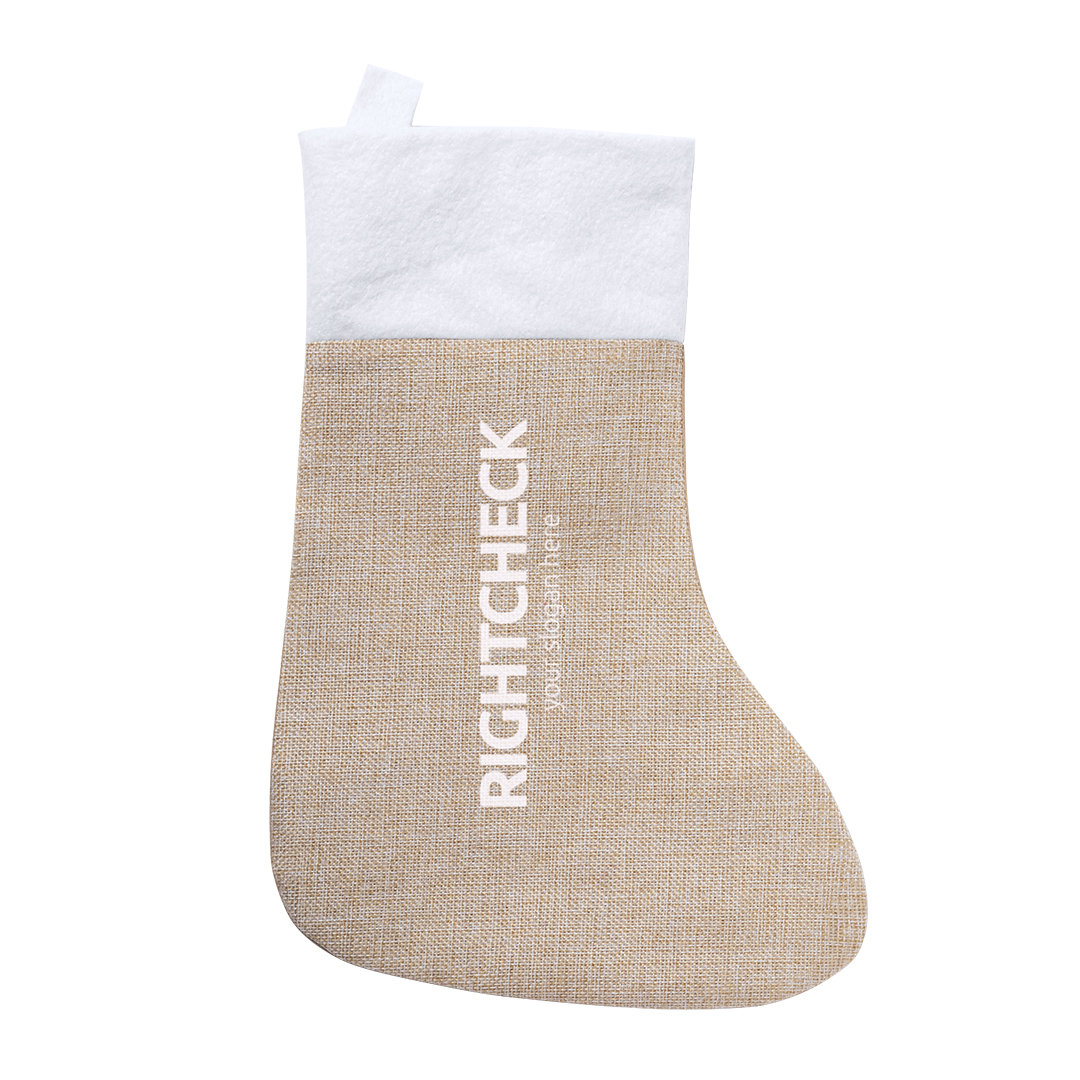 Adorno de Calcetín de Navidad de Color Natural - Cózar