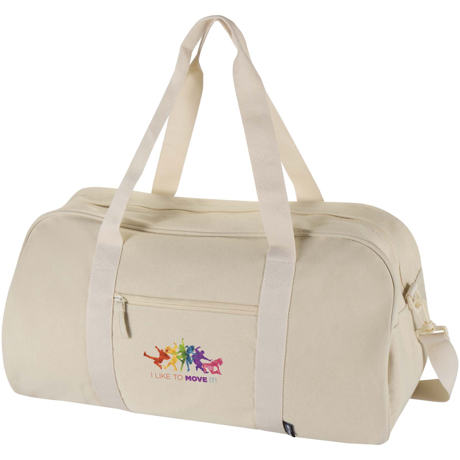 Bolsa de lona reciclada EcoViaje 40L - Olivares impreso con logotipo