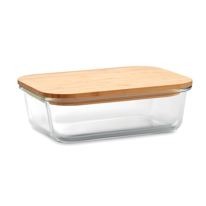 Caja de almuerzo de vidrio con tapa de bambú - Windermere - Paracuellos de la Ribera