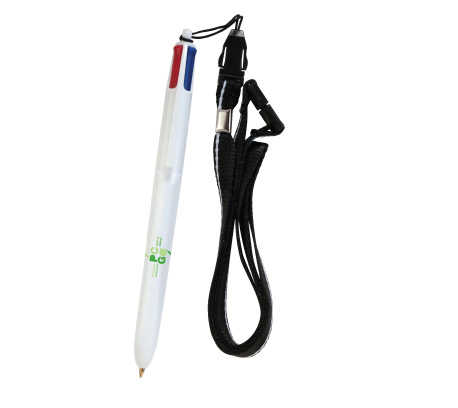 Bolígrafo de cuatro colores con cierre de seguridad desmontable - Ontígola