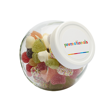 Tarro de Dulces de 395ml con Tapa de Plástico Blanco y Etiqueta a Todo Color - Antequera