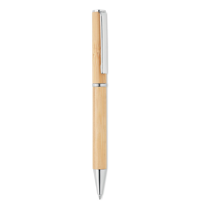 bolígrafo de bambú que se abre al girar - Alicante 