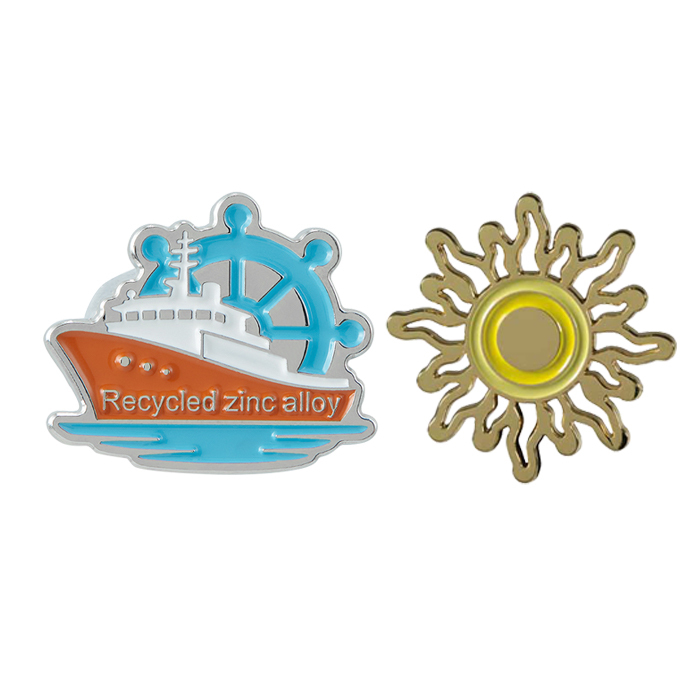 Pin de Solapa Ecológico Personalizado - Jalón de Cameros impreso con logotipo