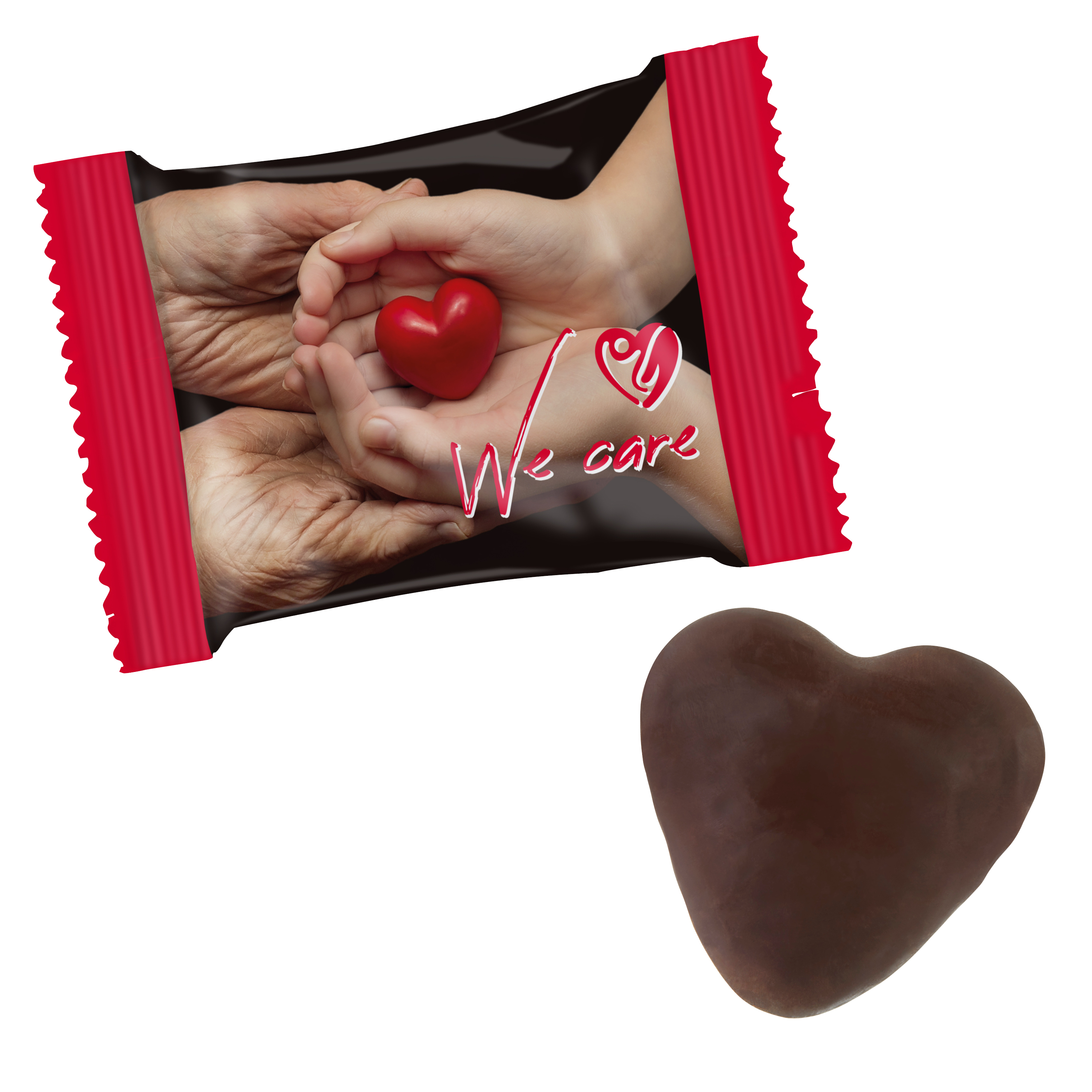 Corazón de Jengibre y Chocolate con Relleno de Albaricoque - Algorfa impreso con logotipo