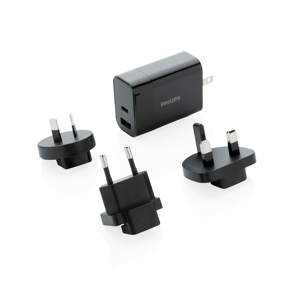 Cargador de viaje Philips UltraFast 30W PD - Stanton Prior - Zigoitia impreso con logotipo