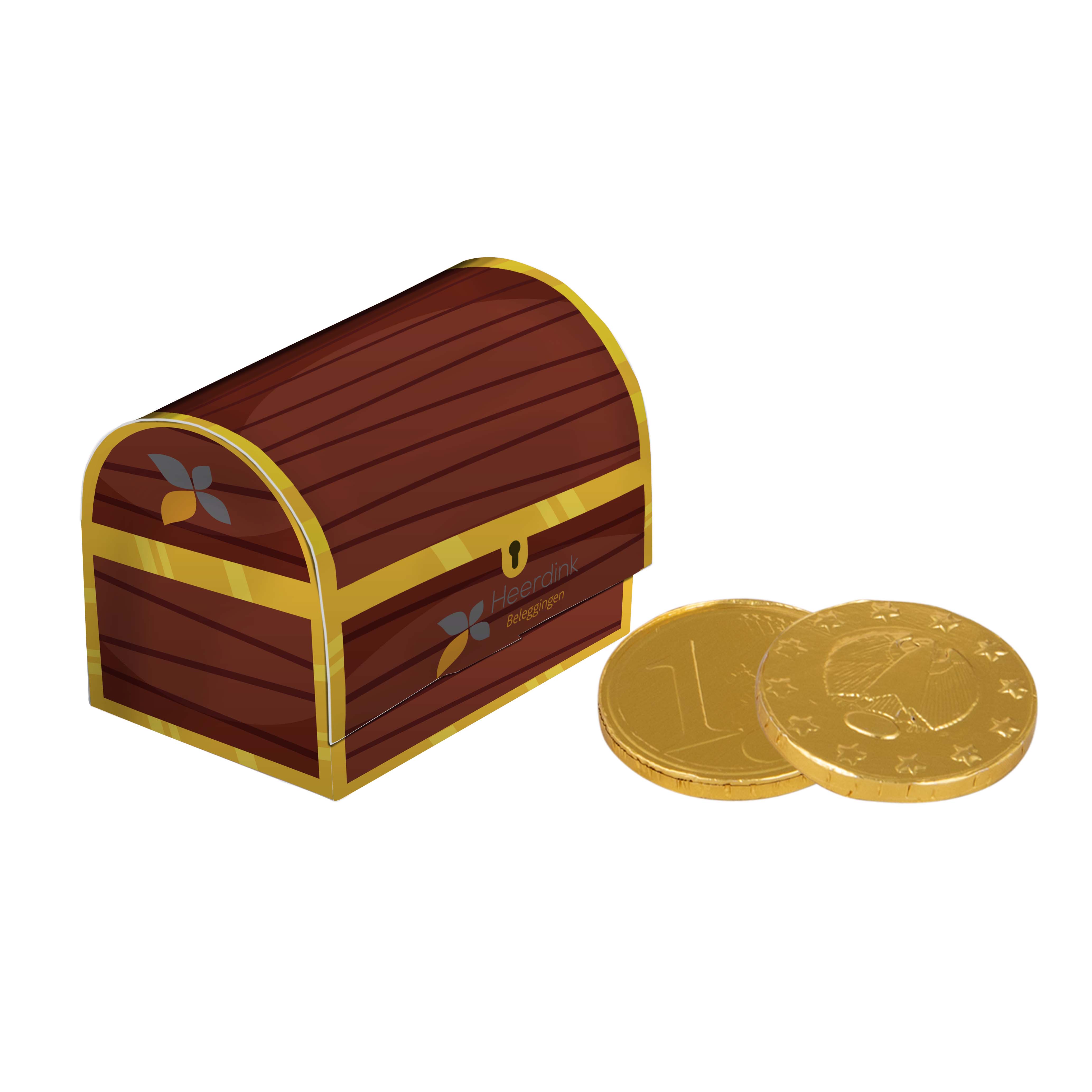 Caja de Monedas de Chocolate Impresas a Color Completo - Santa Eulalia de Gállego