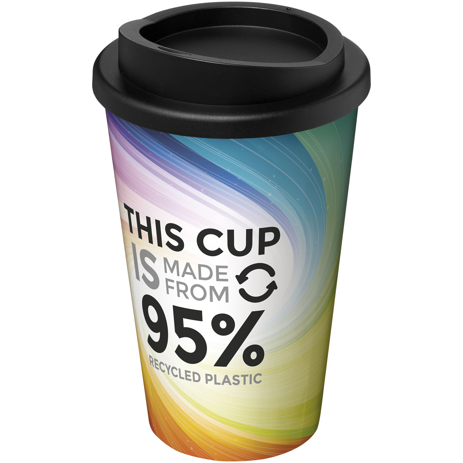 Eco-Vaso Reciclado 350 ml - Es Castell impreso con logotipo