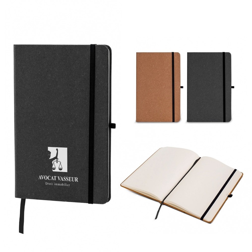 Cuaderno de tapa dura de cuero reciclado - Fago