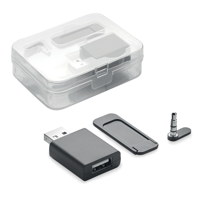 Conjunto de Protección de Privacidad con Cubierta para Webcam, Bloqueador de Datos y Enchufe para Jack de Audio - Kantabrien