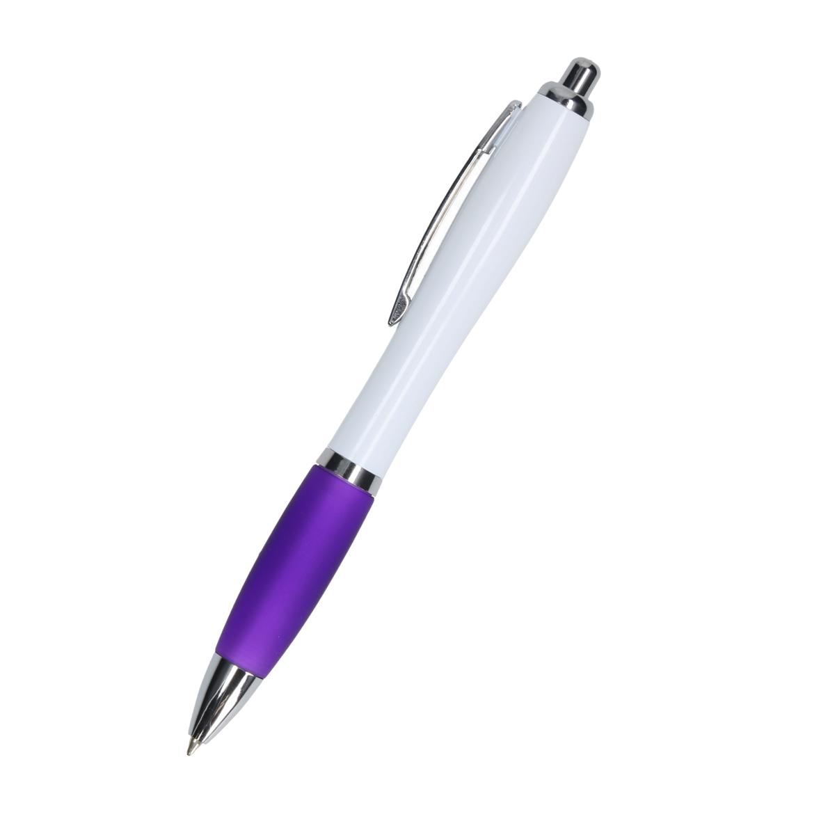 Bolígrafo retráctil azul con agarre antideslizante - Bredgar - Ponferrada