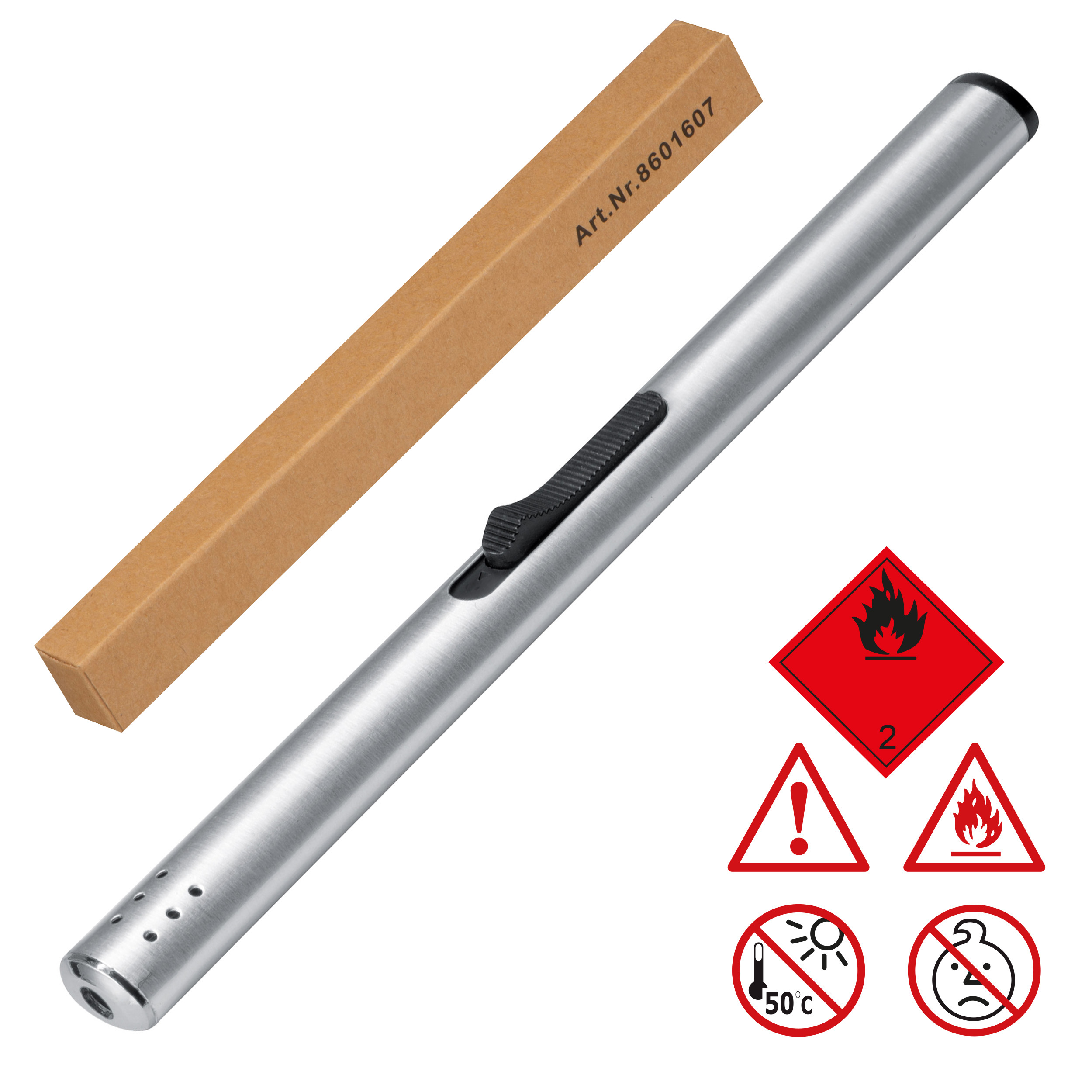 Encendedor de metal grabado - Bourton negro - Salvatierra de Esca