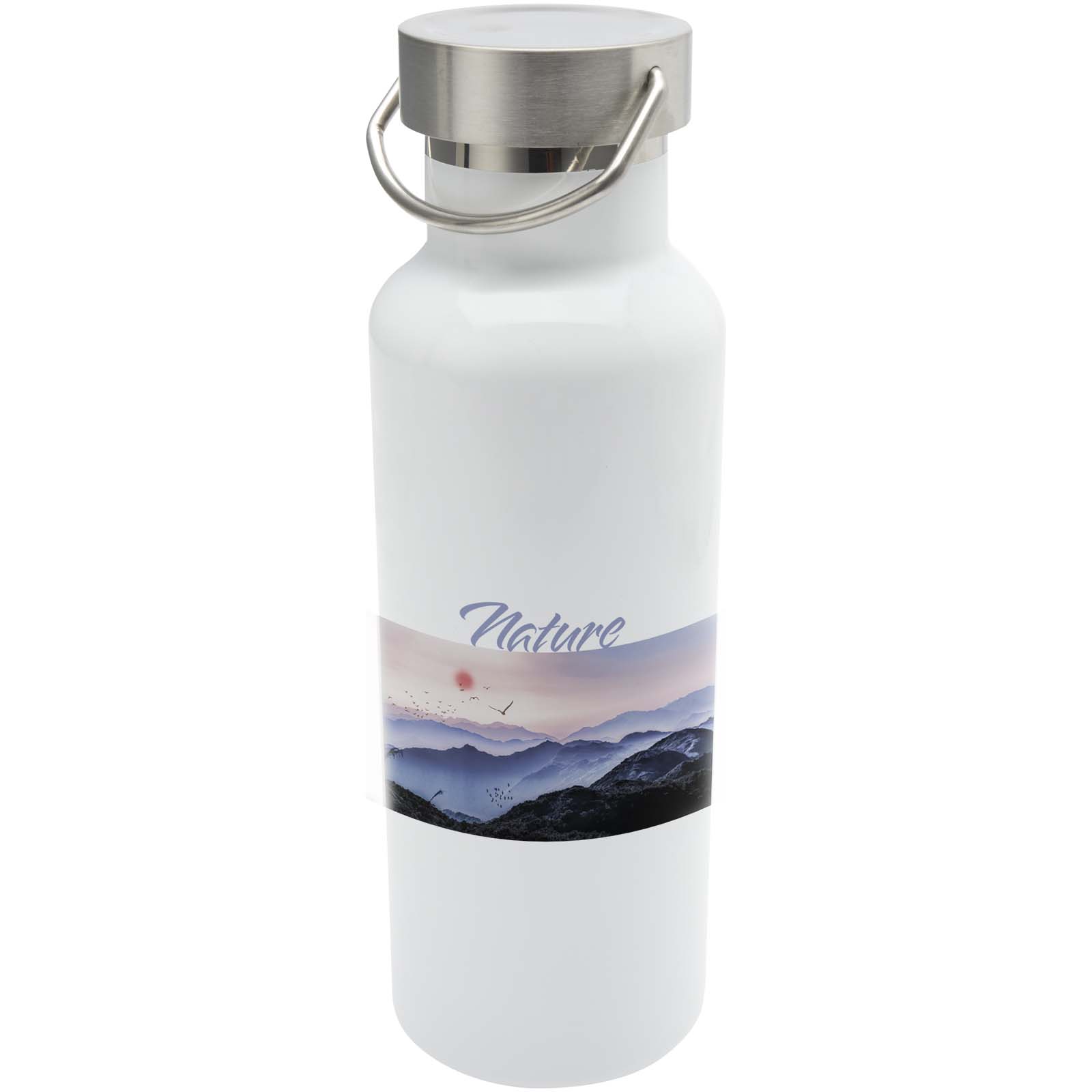 Botella de agua de 500 ml de acero inoxidable reciclado con aislamiento para sublimación con certificado RCS Thor