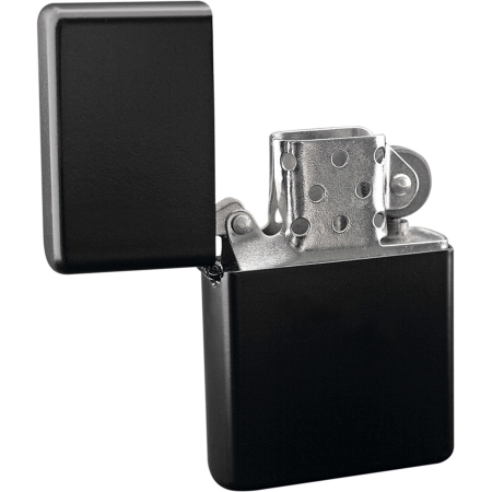 Encendedor Vintage Negro Mate - Huecas impreso con logotipo