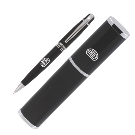 Caja de Metal Elegante con Bolígrafo - Pontons