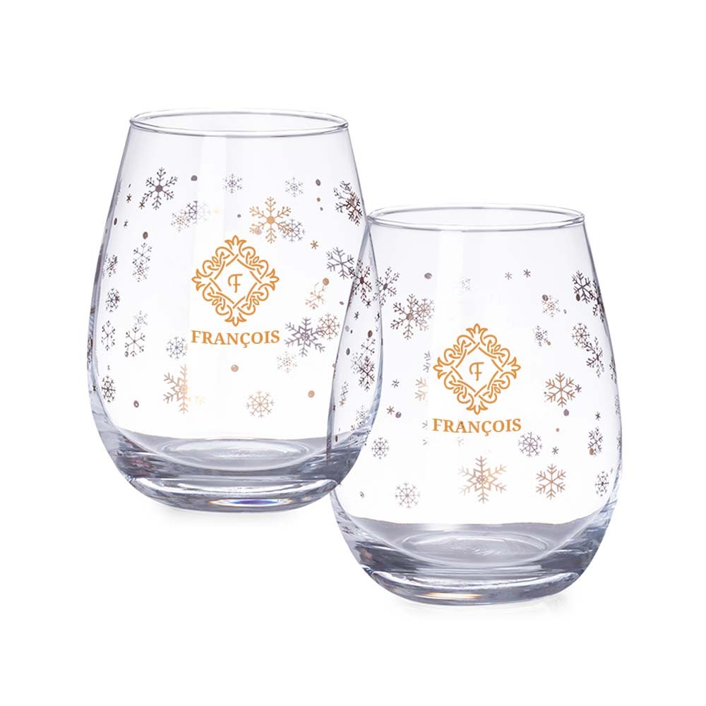 Juego de Vasos de Copo de Nieve 500ml - Belvoir - Noia impreso con logotipo
