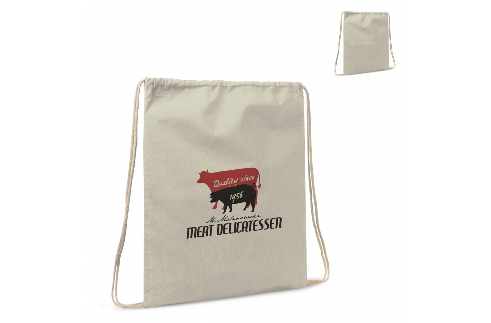 Mochila de Algodón Sin Blanquear con Cordón - Trasmoz