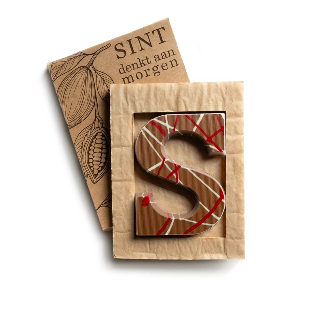 Letra de Chocolate con Sabor a Baklava - Marganell impreso con logotipo