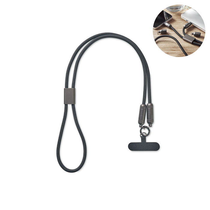 Cable de carga tipo C lanyard 60W - Torralba de los Frailes