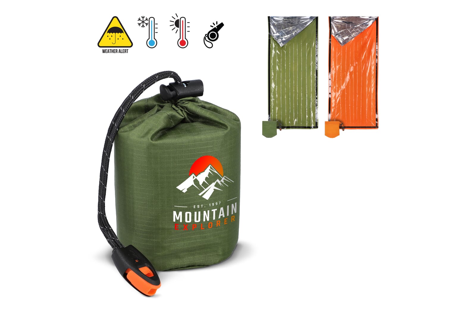 Bolsa de Dormir Térmica de Emergencia - Aspe impreso con logotipo